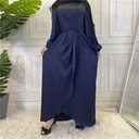 Satin Belted Eid Dress | Evening Hijab Dress