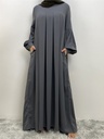 Khimar Abaya with Pleated Waist