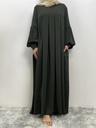 Khimar Abaya with Pleated Waist