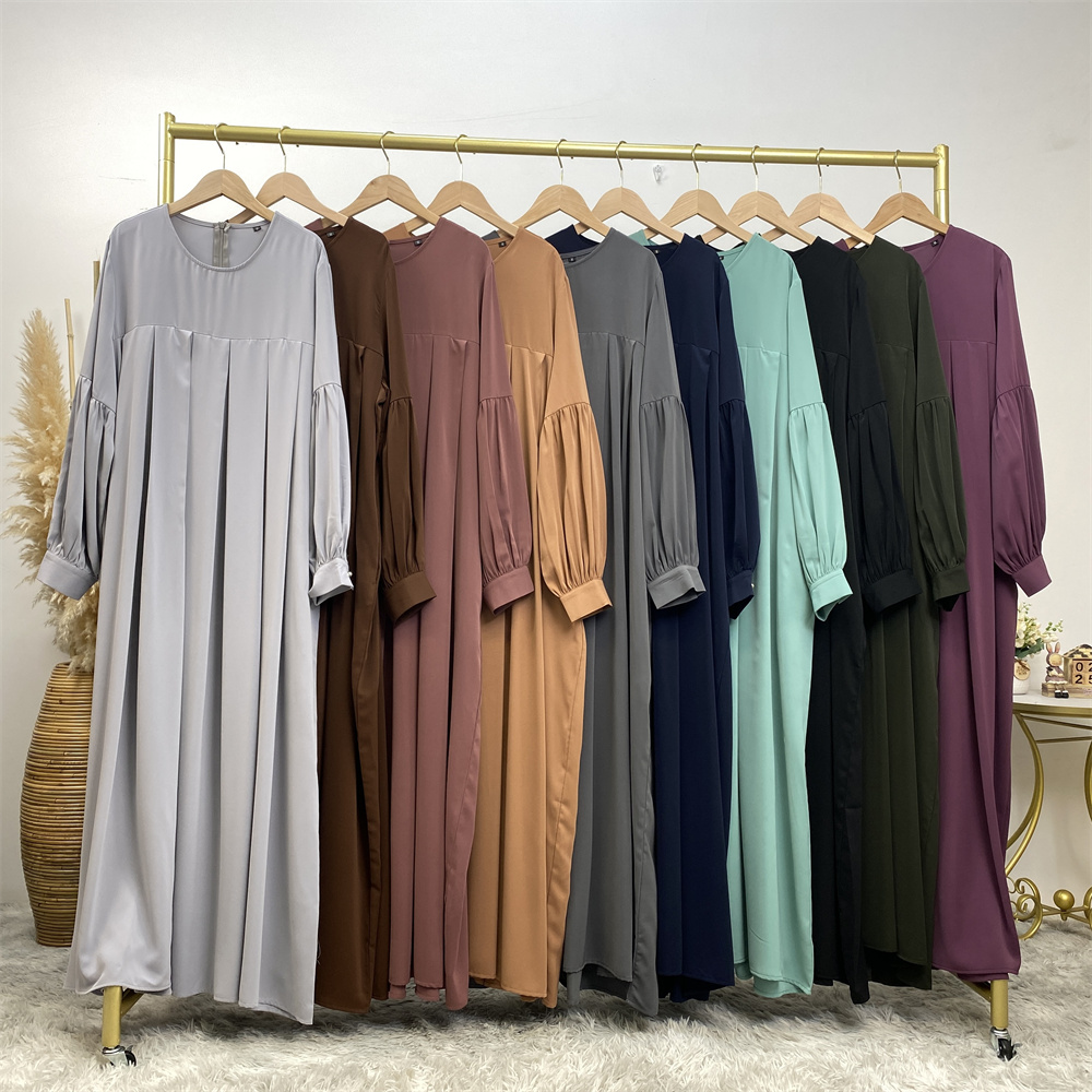 Khimar Abaya with Pleated Waist