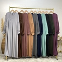 Khimar Abaya with Pleated Waist