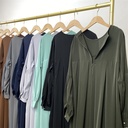 Khimar Abaya with Pleated Waist