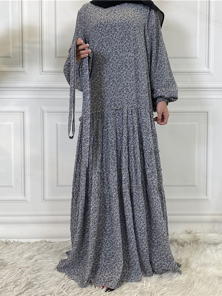 Floral Modest Hijab Dress