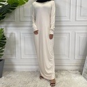 Cotton Plain Inner Abaya Dress