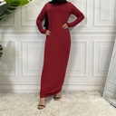 Cotton Plain Inner Abaya Dress