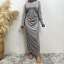Jersey basic dress lace up