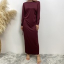 Jersey basic dress lace up