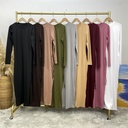 Jersey basic dress lace up