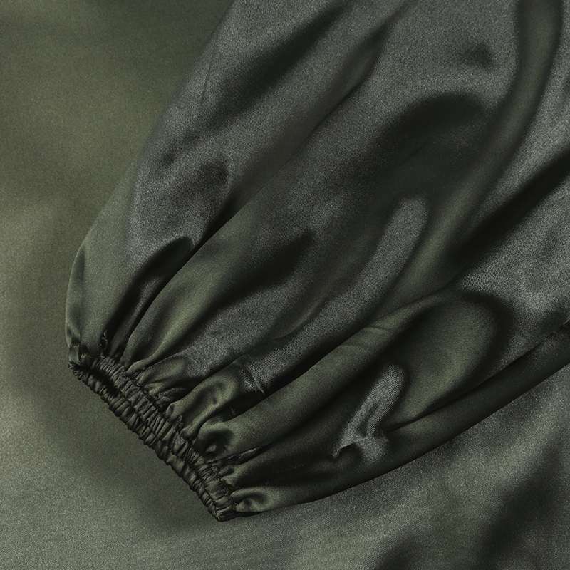 Satin Plain Belted Hijab Dress | Evening Dress