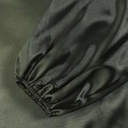 Satin Plain Belted Hijab Dress | Evening Dress