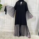 Pleated Edges Open front Abaya