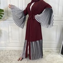 Pleated Edges Open front Abaya