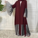Pleated Edges Open front Abaya