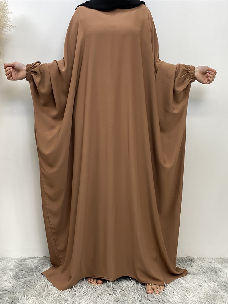 Wide Khimar Dress with Cuff Sleeves