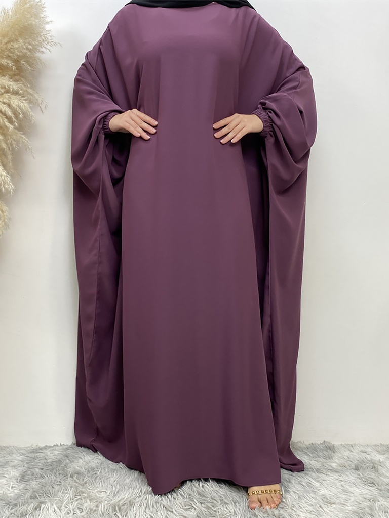 Wide Khimar Dress with Cuff Sleeves