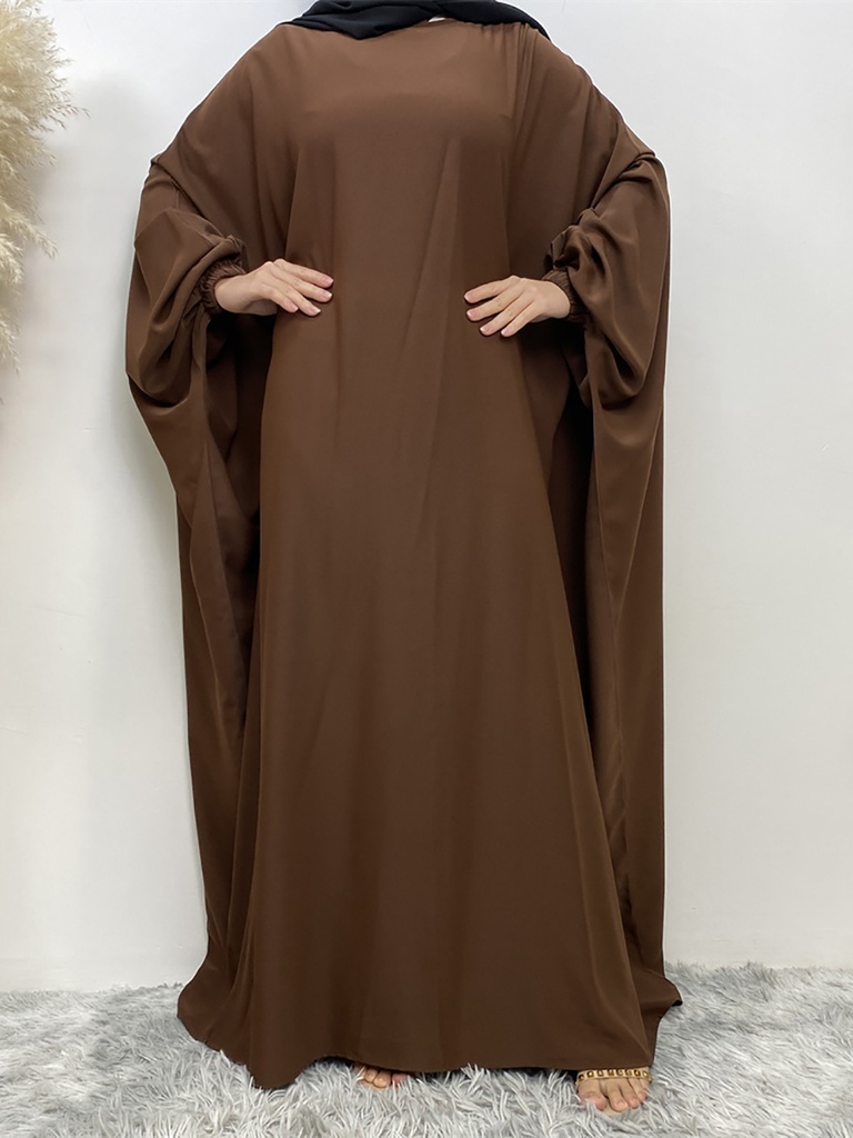 Wide Khimar Dress with Cuff Sleeves