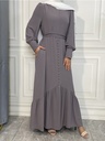 Plain Hijab Dress with buttons