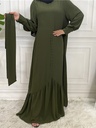 Plain Hijab Dress with buttons