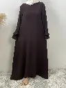 Wrinkle Dress with cuff sleeves 