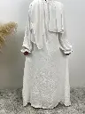 Wrinkle Dress with cuff sleeves 