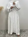 Wrinkle Dress with cuff sleeves 