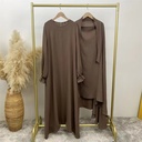 2 Pcs Nikab Set with side hole & Pleated Cuff
