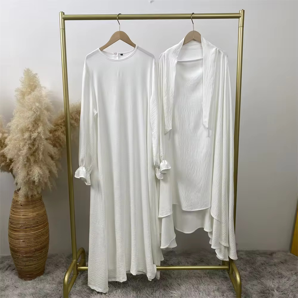 2 Pcs Nikab Set with side hole & Pleated Cuff