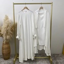 2 Pcs Nikab Set with side hole & Pleated Cuff