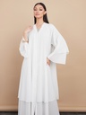 Two Layers Chiffon Open Front Abaya