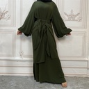 2 Pieces sets wrinkle abaya 