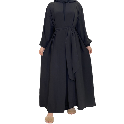 Abaya set - Plain Abaya + Inner dress 