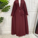 Plain Abaya with Cuff Sleeves