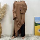 Split Hijab Dress with pants - Set 