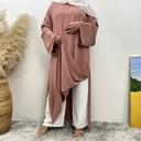 Split Hijab Dress with pants - Set 