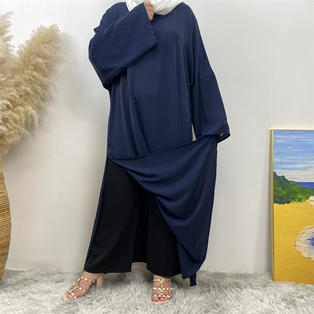 Split Hijab Dress with pants - Set 