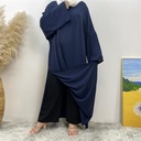 Split Hijab Dress with pants - Set 