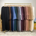 Split Hijab Dress with pants - Set 