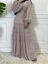 Plain Ruffles Hijab Dress