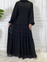 Plain Ruffles Hijab Dress