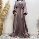 Pleated Hijab Evening Dress