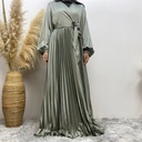Pleated Hijab Evening Dress