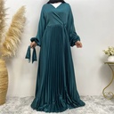 Pleated Hijab Evening Dress