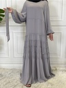 Plain Ruffles Hijab Dress