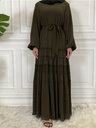 Plain Ruffles Hijab Dress