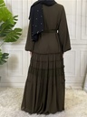 Plain Ruffles Hijab Dress