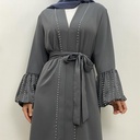 Pearl decorated sleeves abaya 
