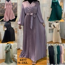 Pleated Hijab Evening Dress