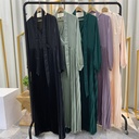 Pleated Hijab Evening Dress