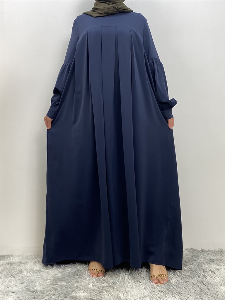 Khimar Abaya with Pleated Waist
