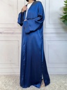 Satin lines cardigan abaya